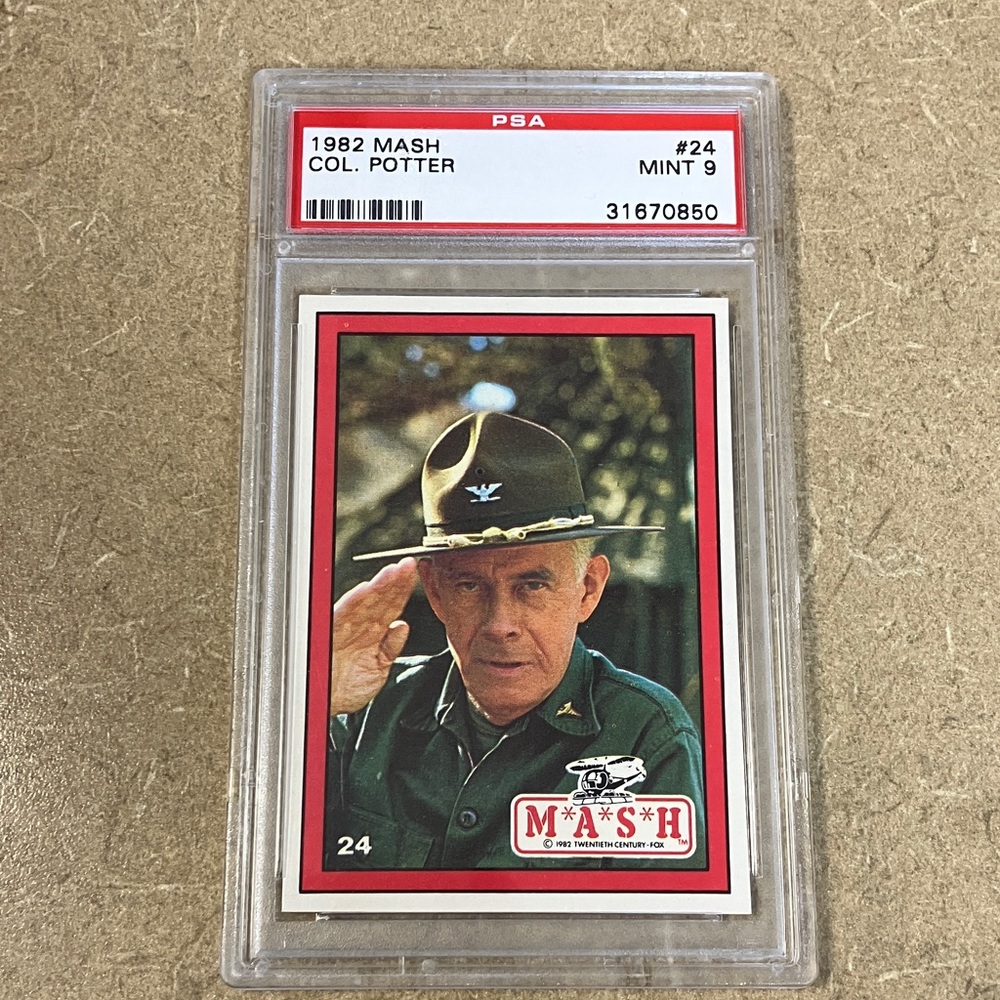 1982 M*A*S*H Col. Potter #24 Trading Card PSA 9